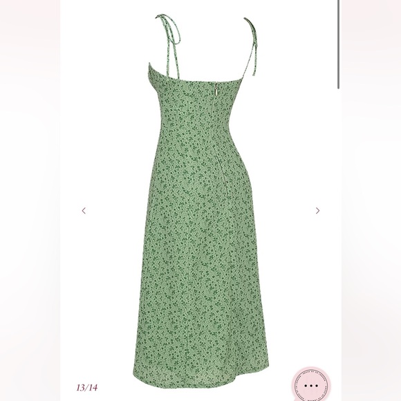 🖤NWT🔺HOUSE OF CB CORNELIA
Green Tonal Floral Midi Dress - Picture 11 of 14